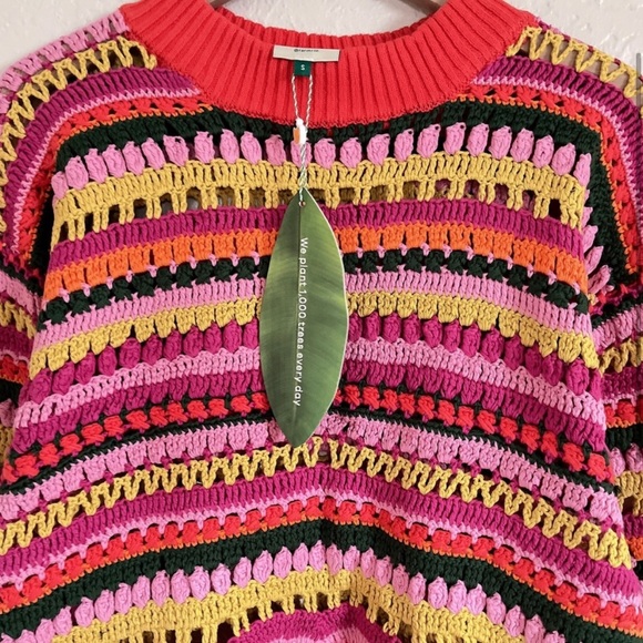 FARM Rio Fruit Dream Crochet Sweater NWT - Picture 4 of 4